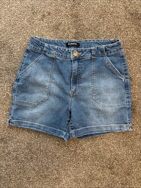 3/$15 d. jeans Medium Blue Denim High-Rise Women's Shorts